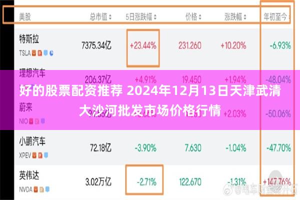 好的股票配资推荐 2024年12月13日天津武清大沙河批发市场价格行情
